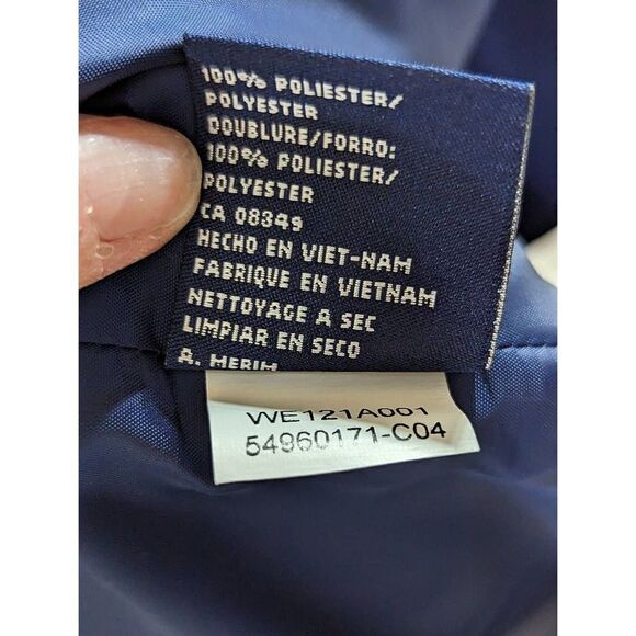 Jones Wear Women's Navy Blue Belted Long-Sleeve Suit Size 6 NWT - Picture 7 of 8